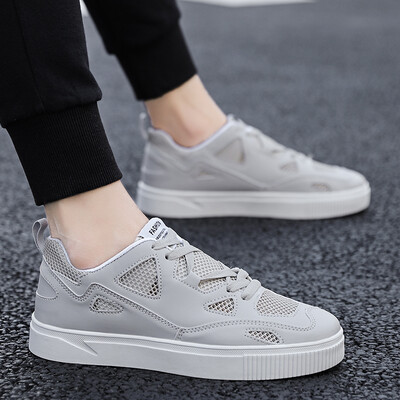 

2019 summer new casual shoes male Korean version of the trend board shoes mens breathable mesh noodle canvas small white shoes