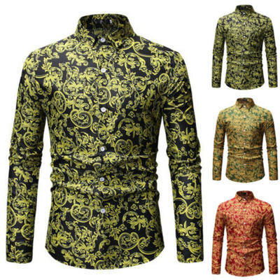

Mens Luxury Casual Formal Shirt Long Sleeve Slim Fit Business Dress Shirts Tops
