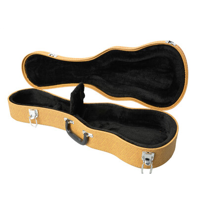 

Glarry 24" Ukulele Hard Case Leather Uku Yellow