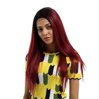 

〖Follure〗Glueless Resistant Lace Women Long Red Natural Straight Hair Full Wig