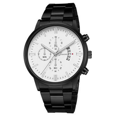 

Gobestart Mens Stainless Steel Quartz Analog Date Wrist Watch Sport Watches Gifts