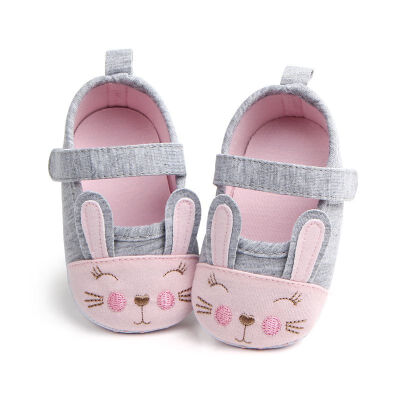 

Baby First Walkers Shoes Baby Boy Girl Non-slip Soft-soled Toddler Shoes Cotton Fabric Solid Hook&Loop Patch Princess Shoes