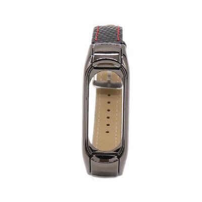 

Replacement Wrist Strap for Xiao-Mi Band 34 Woven Pattern Leather Universal Wrist Straps Light brownBlack