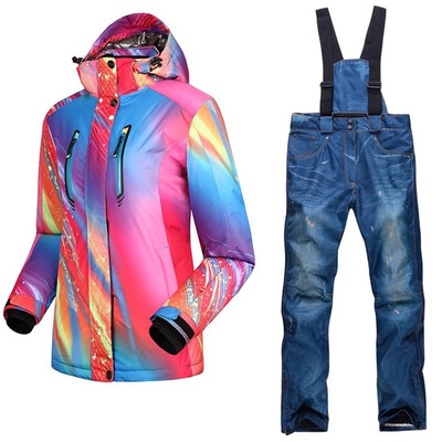 

SAENSHING Girls Snow Jacket Womens Ski Suits Waterproof 10K Super Warm Snowboarding Suits Female Snow Jacket Snowboard Pant Sets