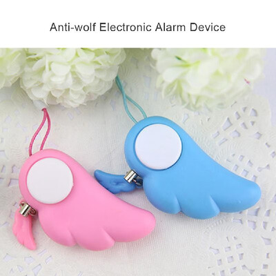 

Anti-wolf Anti-Rape Electronic Alarm Siren Device Women Girl Elder Children Safety Help in Case of Danger Angel Wing Keychain