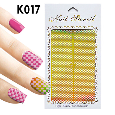 

Toponeto 1Pc Irregular Hollow Nail Art Vinyls Stencil Stickers Manicure