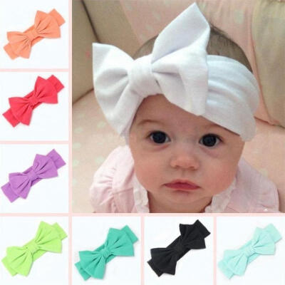 

Details about Toddler Girls Baby Kids Big Bow Headband Hairband Stretch Turban Knot Head Wrap