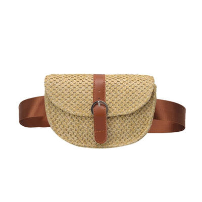 

Women Straw Waist Chest Bag Small Holiday Beach Shoulder Messenger Bags