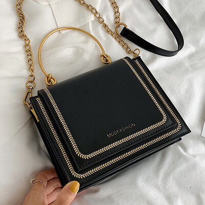 

Womens bag summer small fresh 2019 new Korean version of the single shoulder bag fashion broadband slanted small square bag