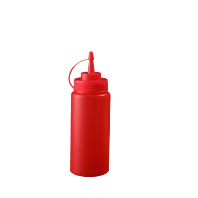 

650 ML Plastic Portable Sauce Bottle Oil Pot Household Jam Tomato Sauce Salad Dressing squeeze Red Bottle Kitchen Supplies