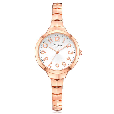 

Top Womens Watches Roman Numerals Disc Fashion Ladies Quartz Wristwatch Rose Gold Alloy Strap Clock Casual Montre Femme50