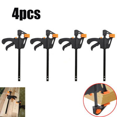 

4 Inch Wood Working Bar F Clamp Grip Ratchet Release Squeeze Hand Gadget Tool