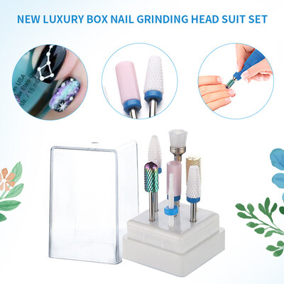 

Toponeto 7PC Nail File Drill Bit Tools For Nail Art Machine Grinding Stone Head Set