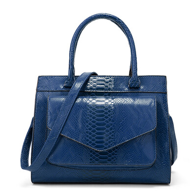 

New Fashion Woman Bag Luxe cuir Serpentine Womens leather Handbags With pouch Ladies Trunk Tote bolsos Women messenger bag