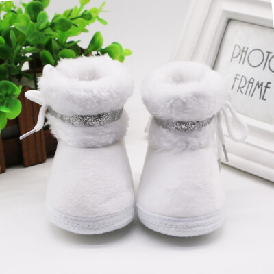 

Autumn Winter Cute Baby Warm Anti-slip Soft Soles Shoes First Walkers Casual Boots Shoes