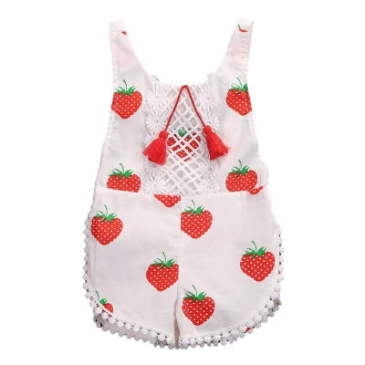 

Sweet Baby Girls Kids sleeveless Romper Jumpsuit Toddler Summer Clothes Outfits