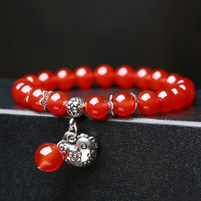 

Zodiac bracelet red female models wild fashion bracelets