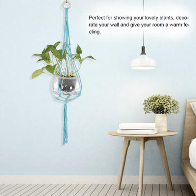 

Greensen Hand-made Plant Hanger Flower Pot Holder Basket String Hanging Rope Wall Decor