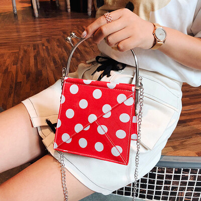 

Tailored Women Handbag Fashion Simple Point Shoulder Bag Casual Wave Point Messenger Bag