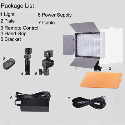 

PH-680S LED Video Light Lamp Adjustable Color Temperature 3200K-5600K with 24G Wireless Remote Control Bracket Holder for Canon N