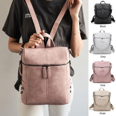 

Women Girl Backpack Travel PU Satchel Leather Handbag Rucksack Shoulder School