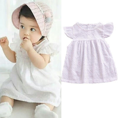 

Toddler InfaBLW01 Baby Girls Tutu Dresses Spotted Fly Sleeve Sundress Dress Clothes