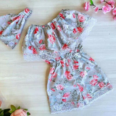 

Toddler Baby Girl Kid Floral Romper Bodysuit Jumpsuit Summer Outfits Clothes UK