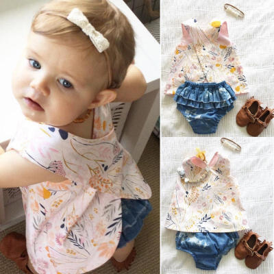 

3pcs Baby Kids Girl Princess Outfit Clothes Set Dress TopHeadbandShorts Pants