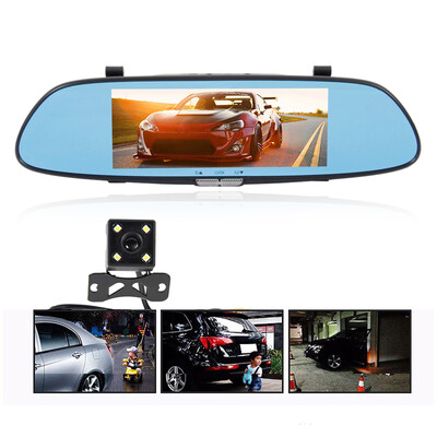 

70 inch Touch Screen car dvr camera rearview mirror dvrs dual lens recorder night vision dash cam FHD 1080P registrator