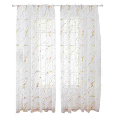 

Household Mesh Curtains Wear Rod Hot Silver Feathers Lanterns Road Printing Pattern Semi-shading Curtain Window Decoration
