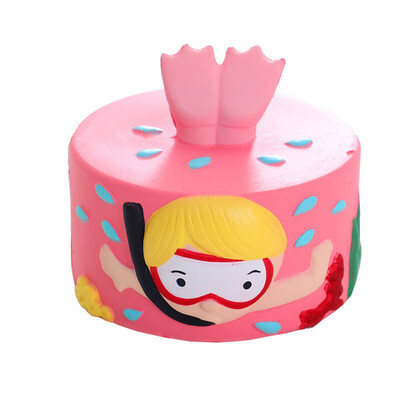 

Gotoamei 9cm Jumbo Cartoon Diver Cake Super Slow Rising Squeeze Stress Reliever Toys