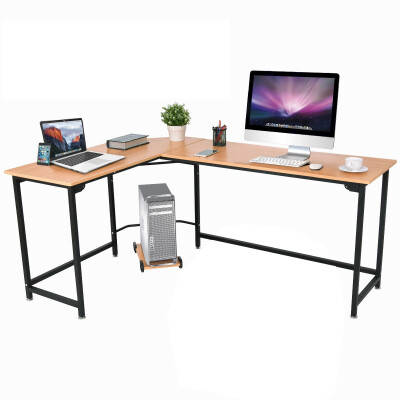 

Home Office -Shaped Corner Study Computer Desk