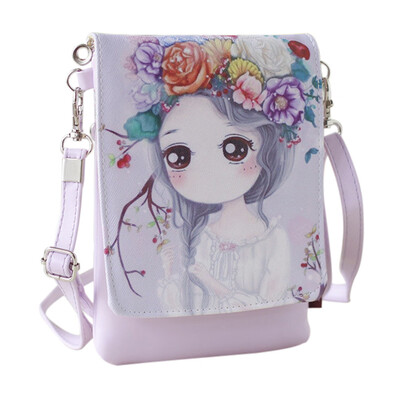 

Kids Shoulder Bags Children Girls Messenger Bag Cartoon Print Princess Handbag Mini PU Leather Crossbody Bags For Child T20