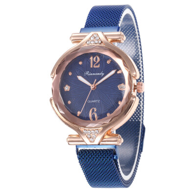 

Diamond magnet magnet strap digital pattern ladies watch student simple quartz watch