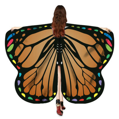 

Women Fancy Long Butterfly Wings Fairy Cape Scarf Scarves Wrap Printing Shawl