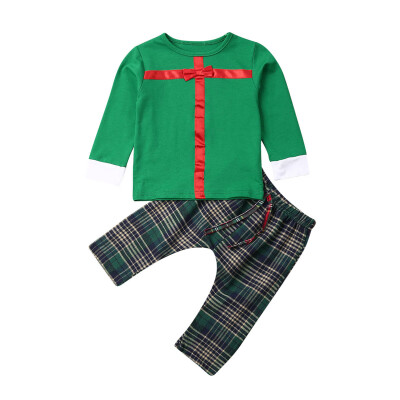 

Kids Infant Baby Girls Boys Christmas Outfits Clothes T-shirt TopsPants 2PCS