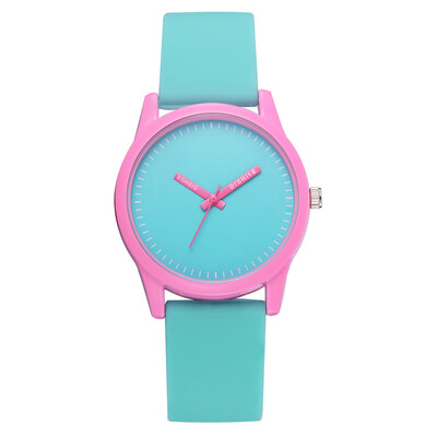 

Fashion trendy solid color high-end watches micro-selling womens models simple PU silicone quartz watch