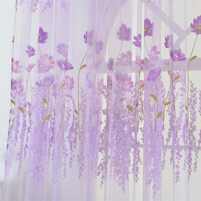 

Tulle Curtains For Kitchen Curtains For Living Room Fabric Voile Window Bedroom Tulip Printed Balcony Sun Shading 15