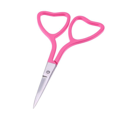 

Stainless Steel Eyebrow Scissors Pink Face Hair Trim Tweezers Makeup Tools