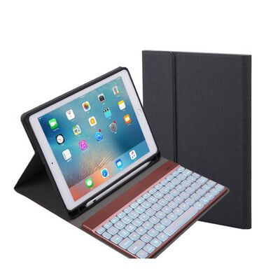 

2018ipad pro105 Bluetooth keyboard holster air2 light colorful with light bluetooth keyboard with pen slot