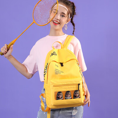 

Female bag college wind letter wind backpack tide fashion high school student bag wild shoulder Messenger bag