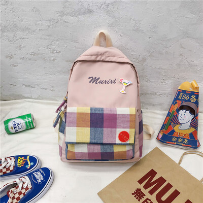 

Korean version of schoolbag female Harajuku ulzzang high school students in junior high school inswind backpack ancient feeling Se