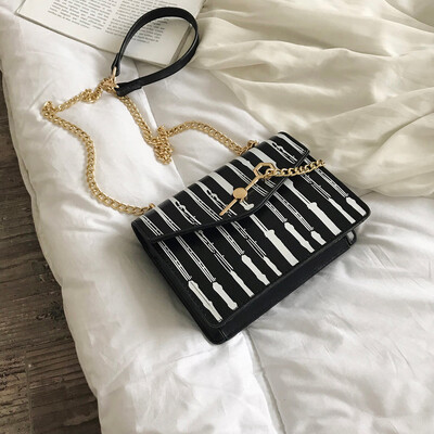 

Tailored Fashion Women Striped Leather Chain Bag Crossbody Bag Shoulder Bags Handbags