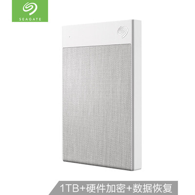 

Seagate 1TB Type-C compatible USB30 mobile hard drive Ultra Touch 25 inch hardware encryption free data recovery fabric white