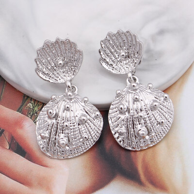 

Boho Styles Shell Conch Leaf Starfish Drop Earrings for Women Gold Color Geometric Metal Statement Brincos Fashion Party Jewelry