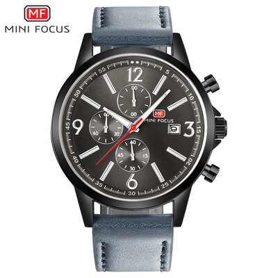 

MINI FOCUS Fox Mens Watch Fashion Sports Multifunction Watch Waterproof Leather Strap