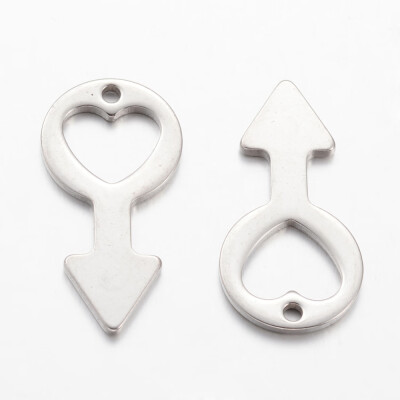 

304 Stainless Steel Pendants Male Gender SignMars Stainless Steel Color 30x15x15mm Hole 2mm