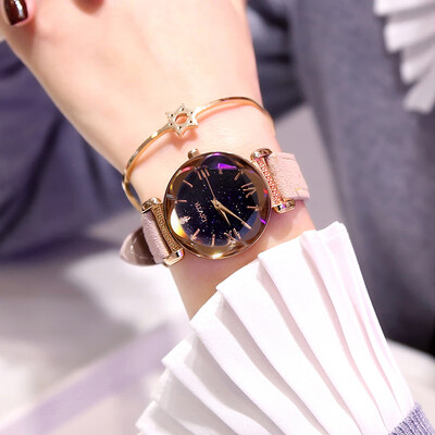 

Female Star Watch Fashion Waterproof Korean Edition Student Temperament Lady Atmospheric Quartz Watch