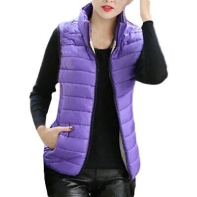 

Toponeto Womens Warm Coat Stand Collar Jacket Slim Winter Parka Outwear Coats Vest