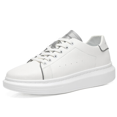 

Summer luminous white shoes tide shoes boys shoes comfortable lace thick foundation white shoes